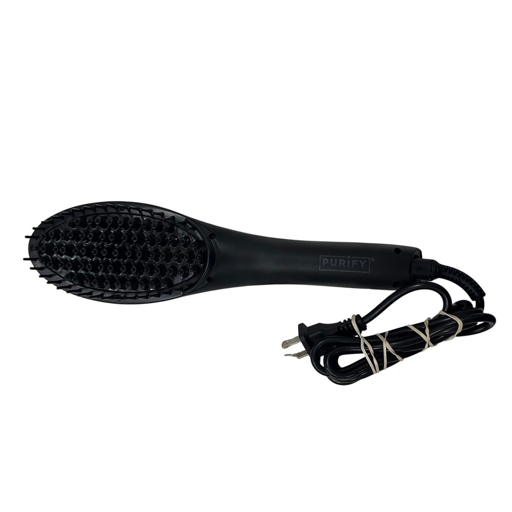 Purify Hair Straightener Brush Women OS Black Good‎ Electric Heated Styling Tool